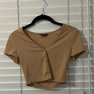 Button up Crop Tshirt
